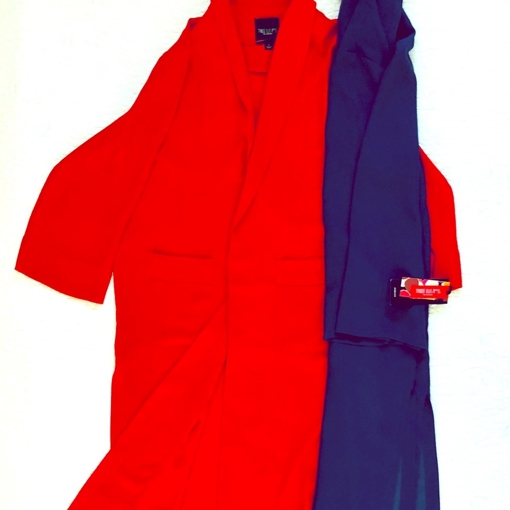 Tracee Ellis Ross Duster Red/Blue - Picture 5 of 8